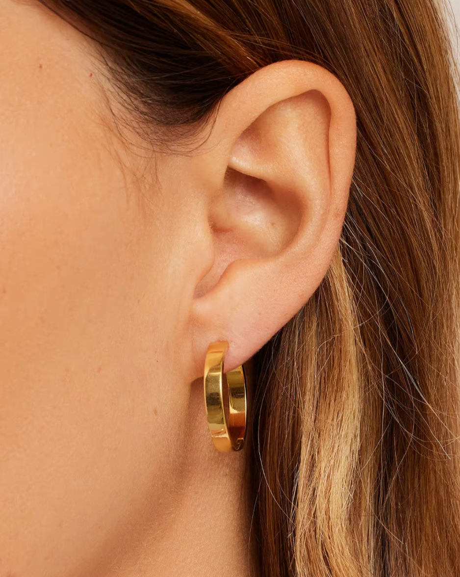 Gold gorjana Rose Hoop Earrings