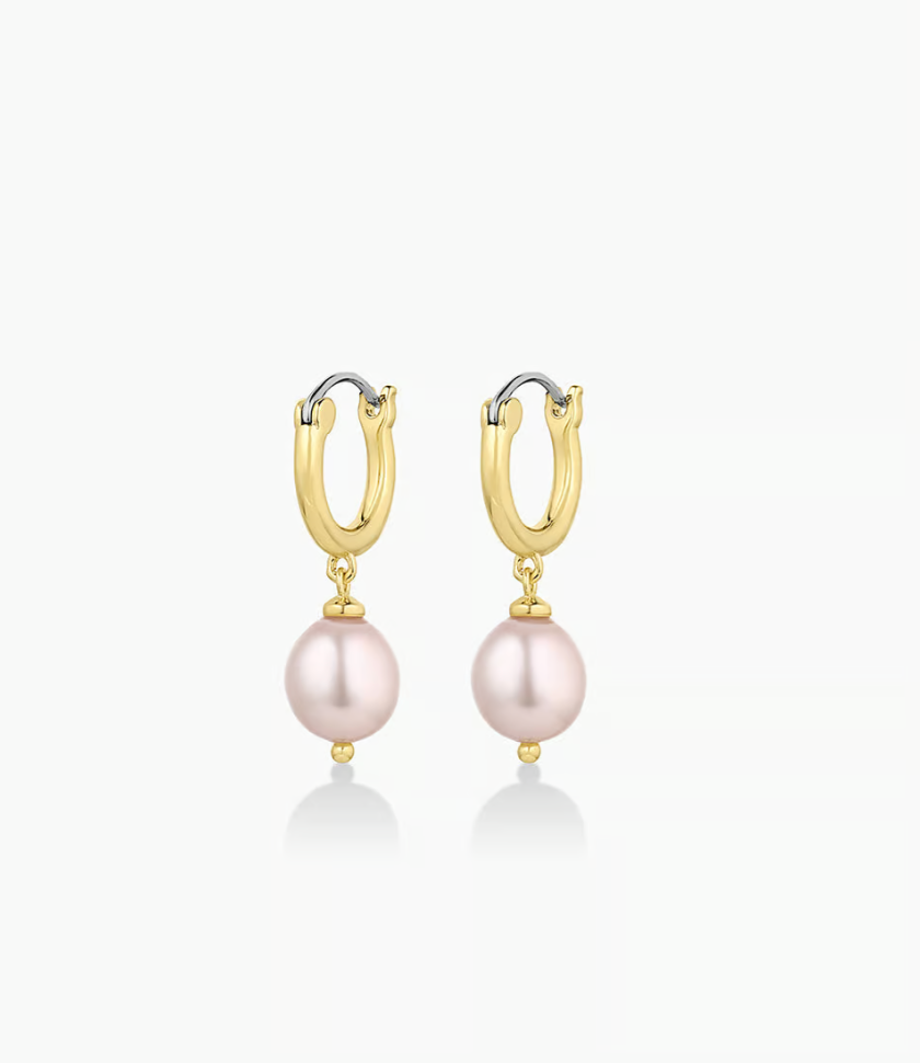 gorjana Pink Pearl Huggies Earrings