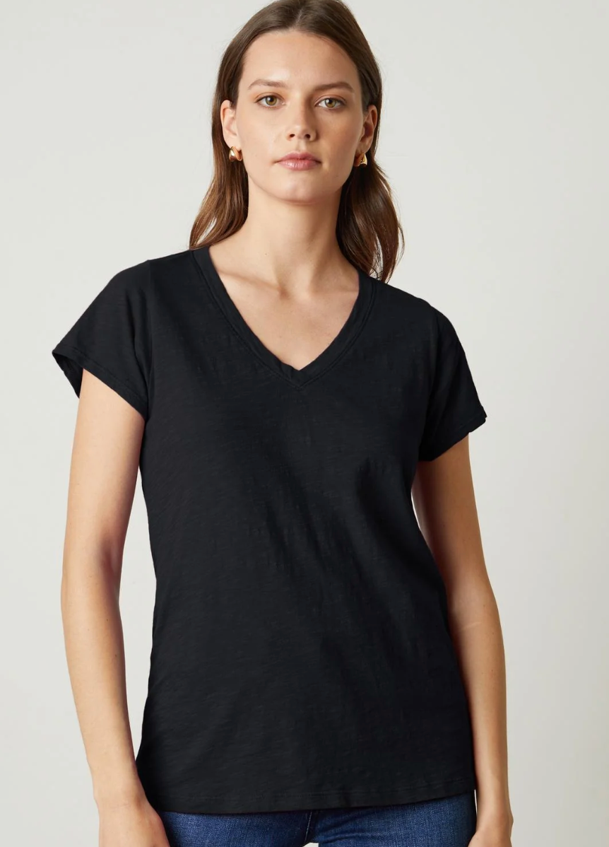 Velvet by Graham & Spencer Original Short sleeve V-neck Eli tee