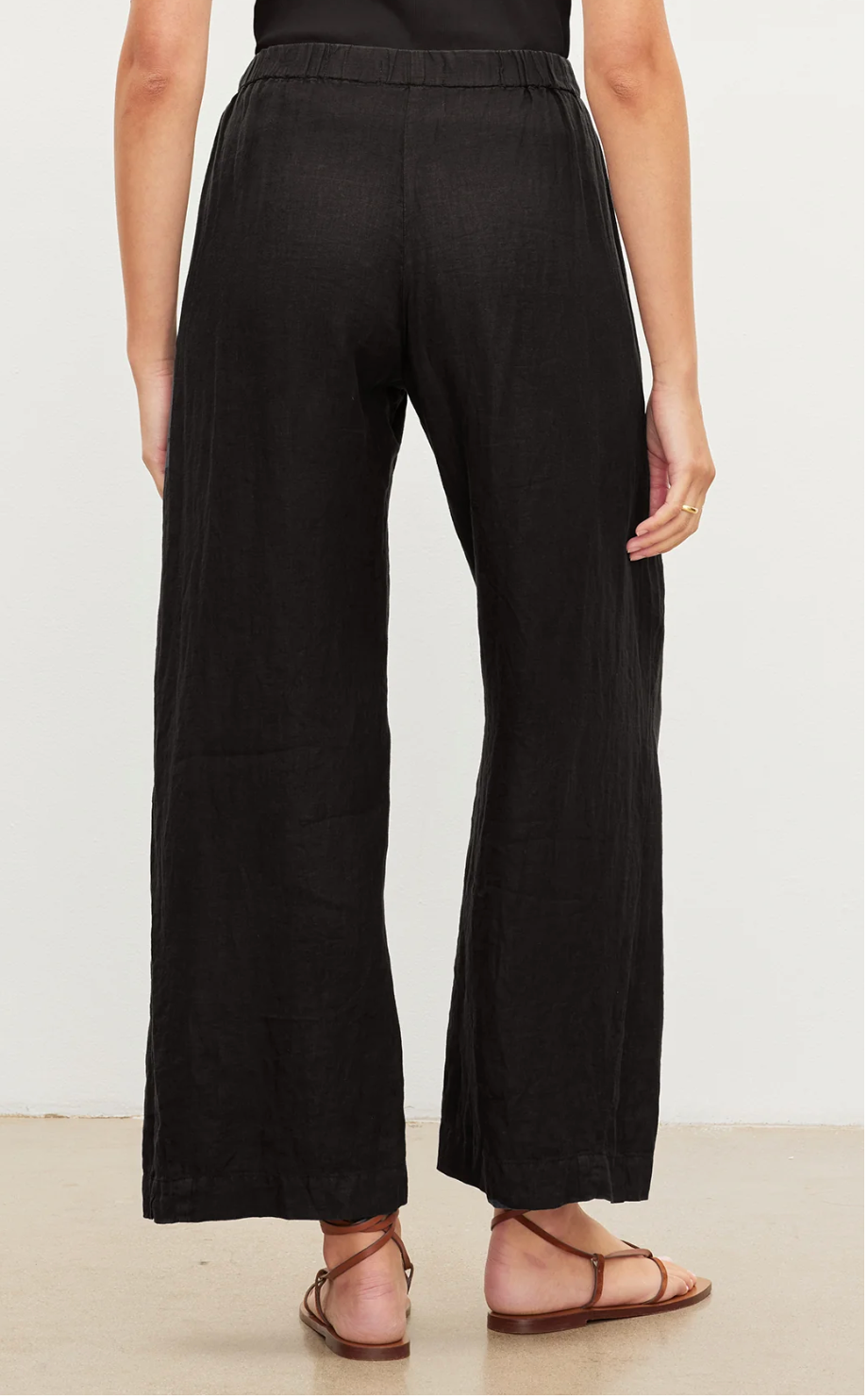 Velvet by Graham & Spencer Black Lola Linen Pants