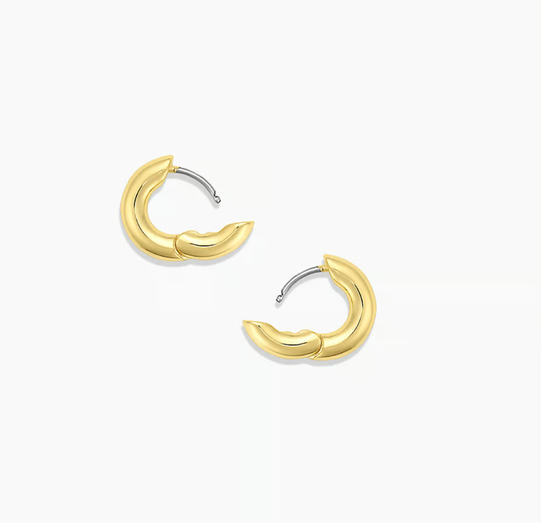 1/2" (half inch) gorjana Gold Lou Huggie Earrings