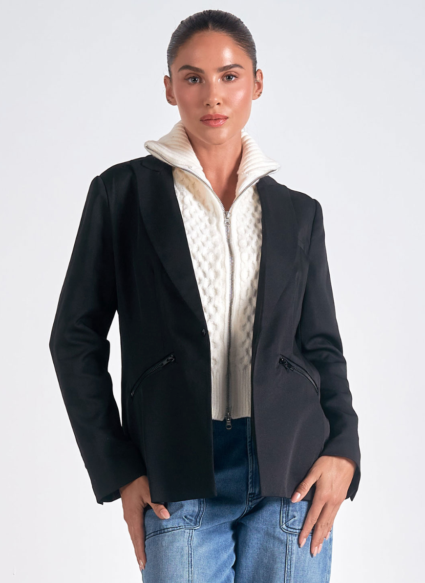 Elan Blazer Sweater Combo