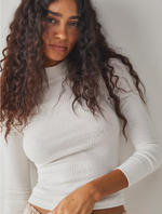 Free People Rickie Mock Turtleneck top in White