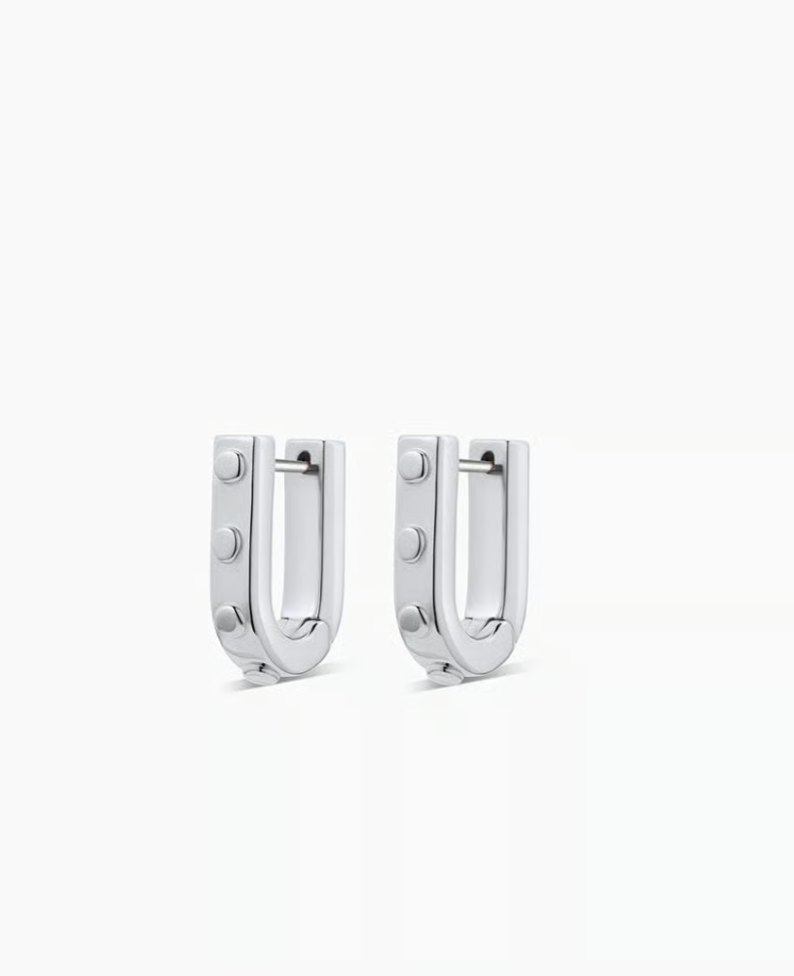 gorjana Asher Huggie Earrings in Rhodium Silver or Gold