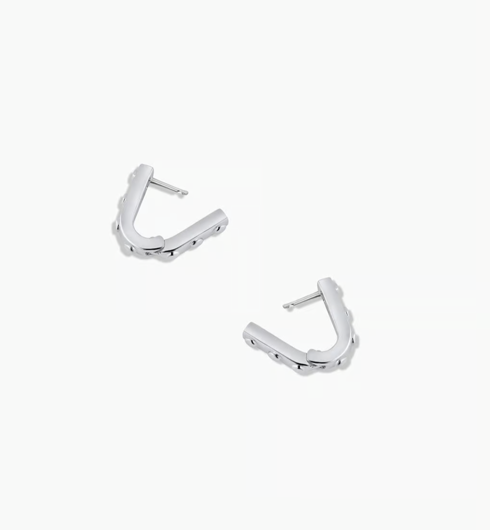 gorjana Asher Huggie Earrings in Rhodium Silver or Gold