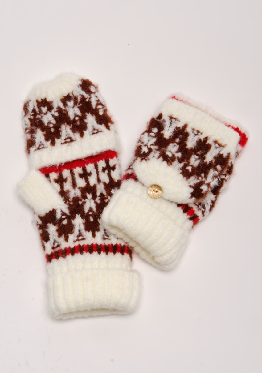 Free People First Frost Fairisle Glove Mittens