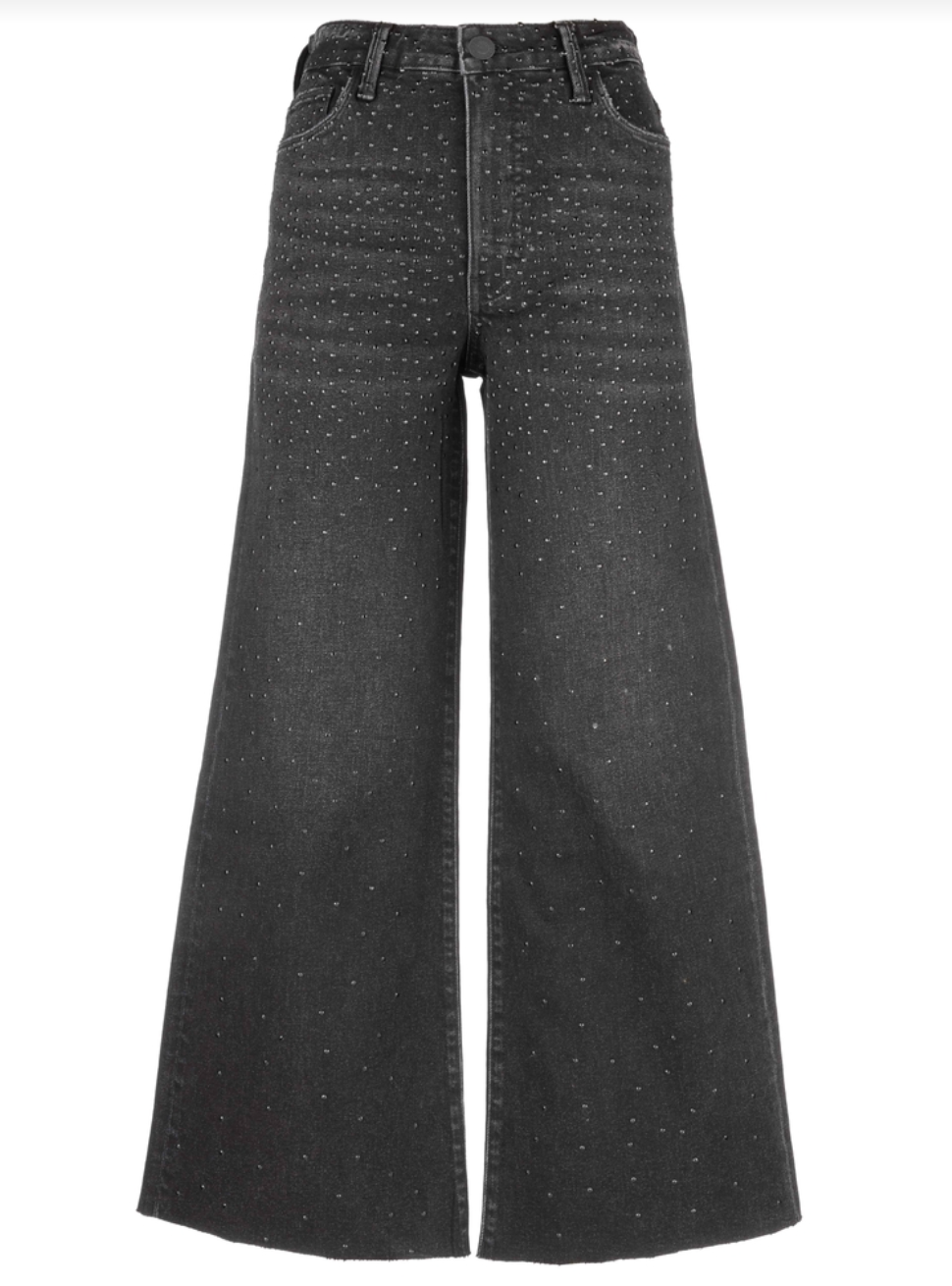 Kut from the Kloth Black Meg High Rise Fab Ab Wide Leg Illuminated Sparkle denim