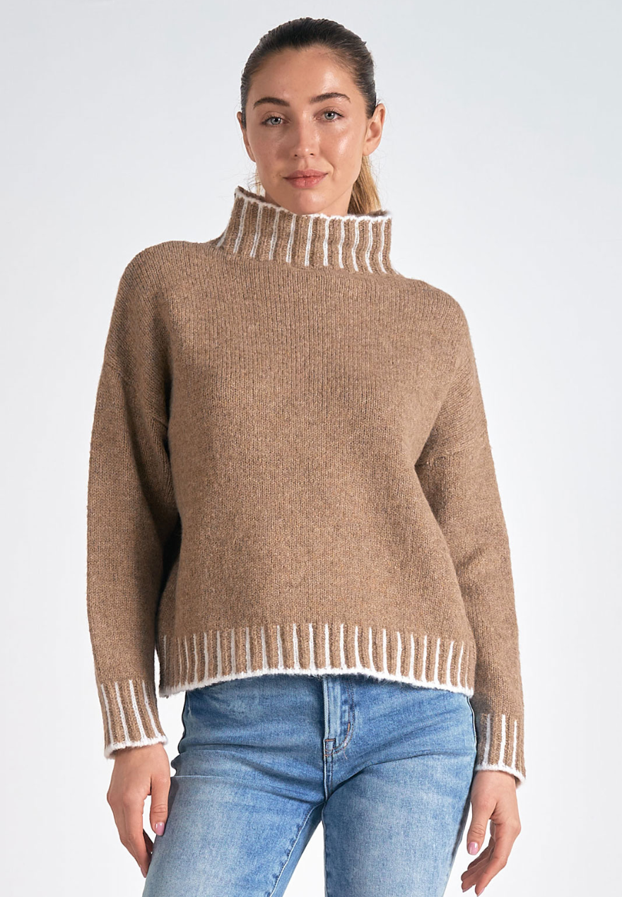 Elan Gingerbread Crewneck Sweater