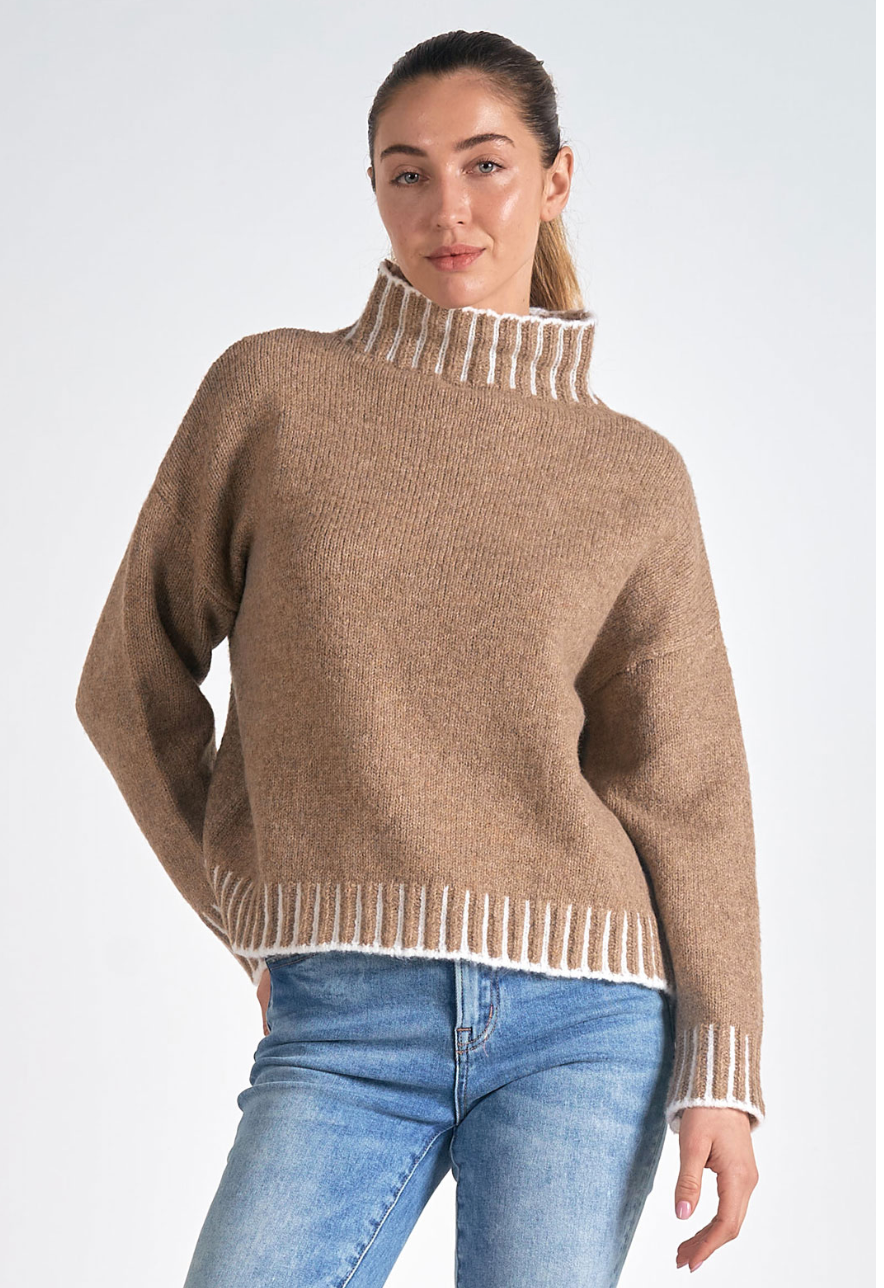 Elan Gingerbread Crewneck Sweater