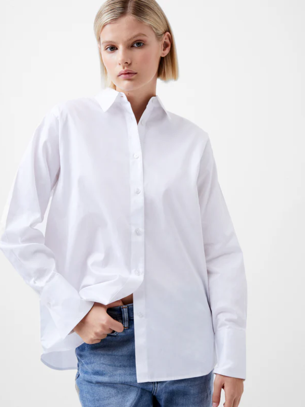 French Connection Long Sleeve Button Down Cotton Alexis Shirt