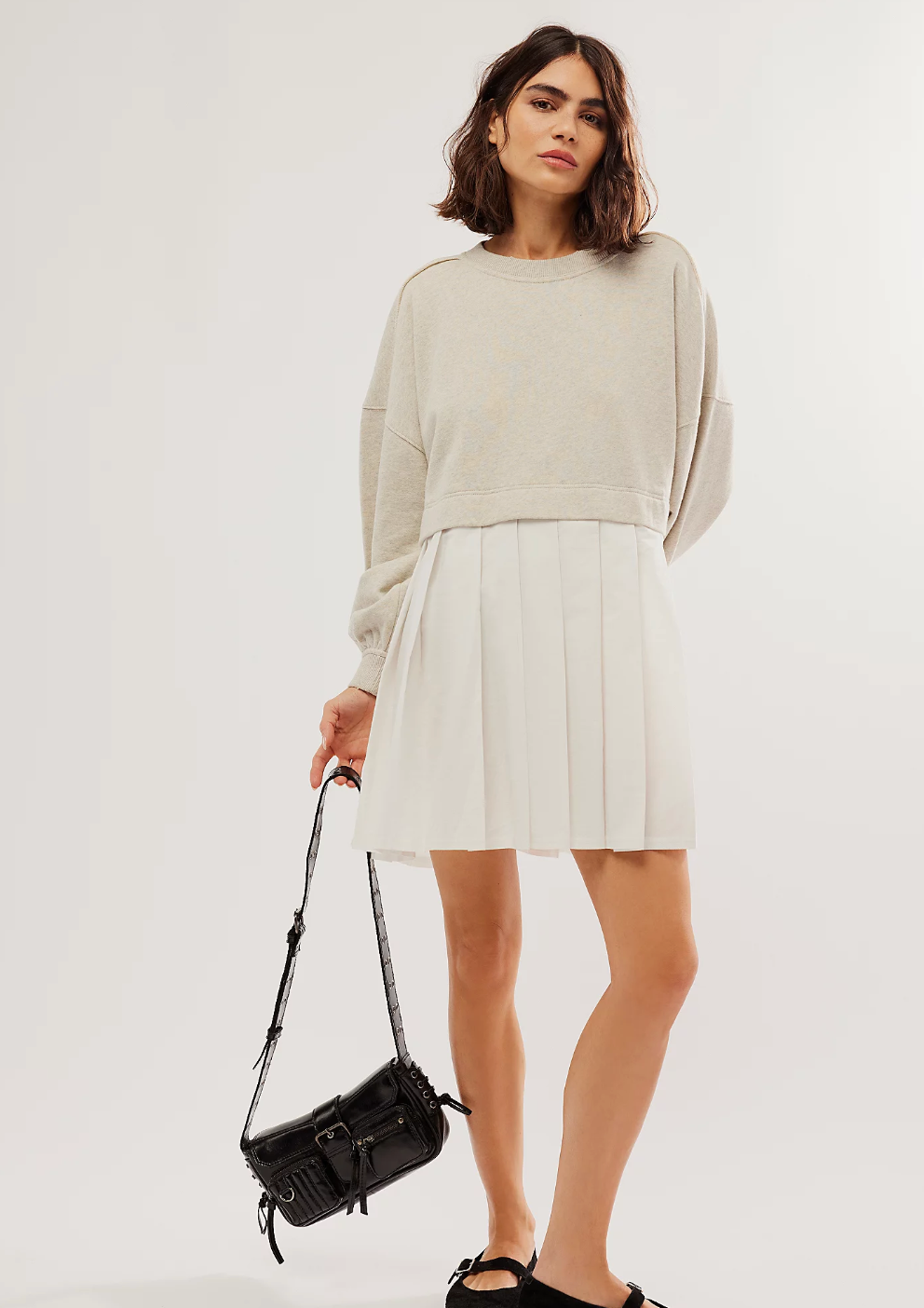 Free People Eleanor Sweatshirt Mini Dress