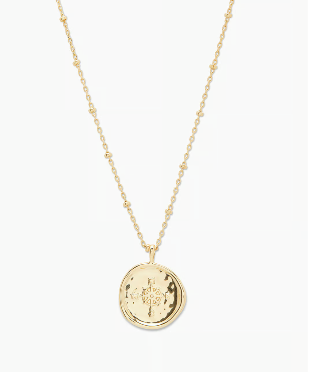 gorjana Gold Compass Coin Necklace