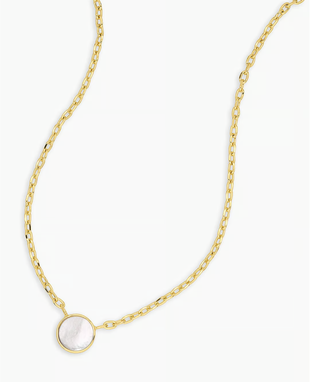 Gold gorjana Rose Marble Coin Necklace