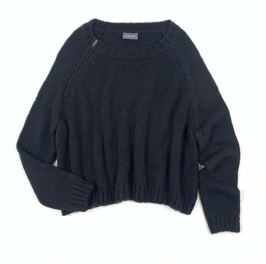 Wooden Ships Charlotte Zip Crew Chunky Sweater