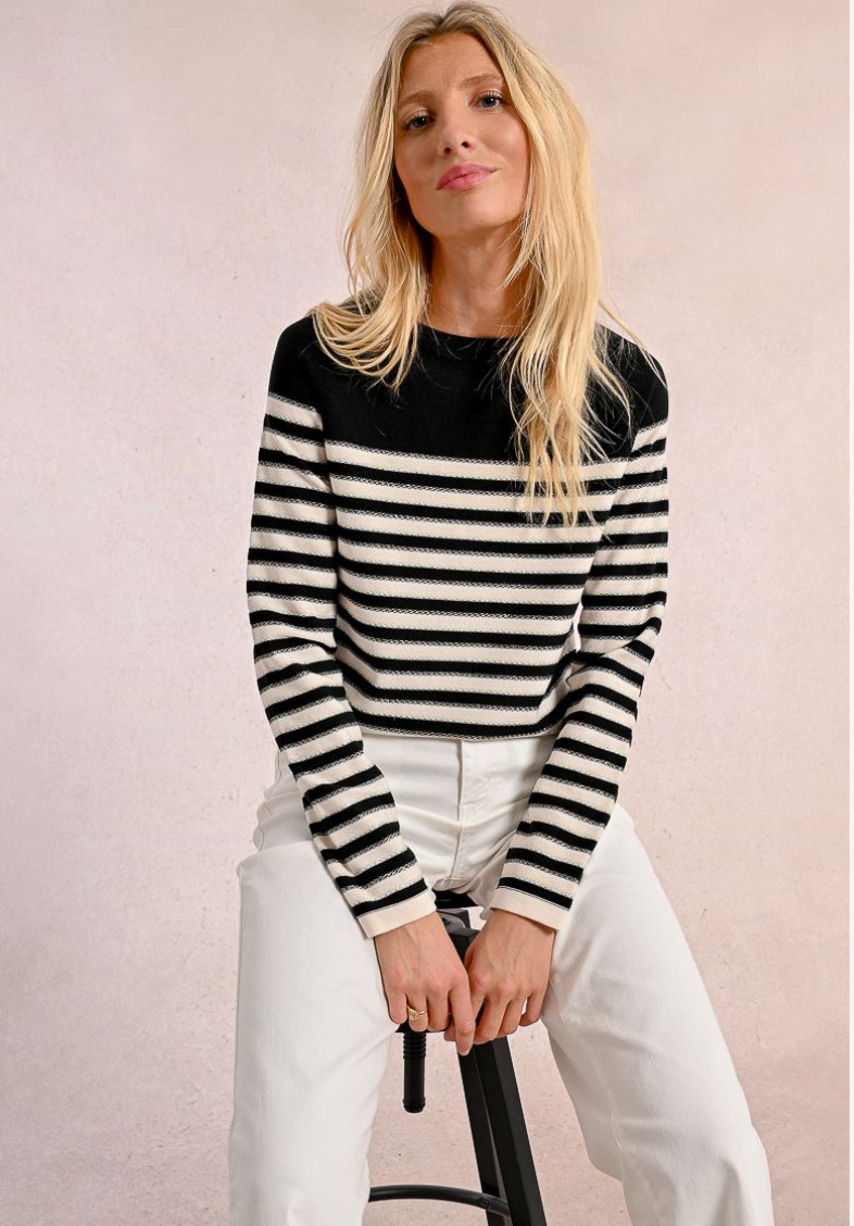 Long Sleeve Striped Sailor Sweater