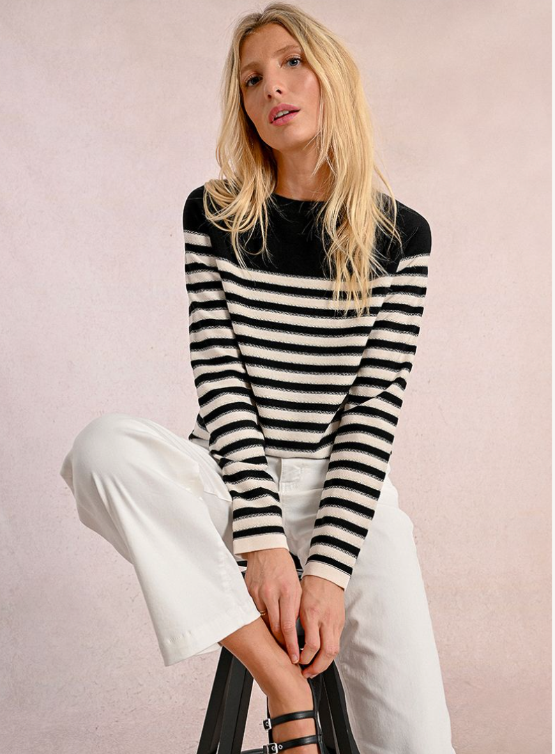 Long Sleeve Striped Sailor Sweater