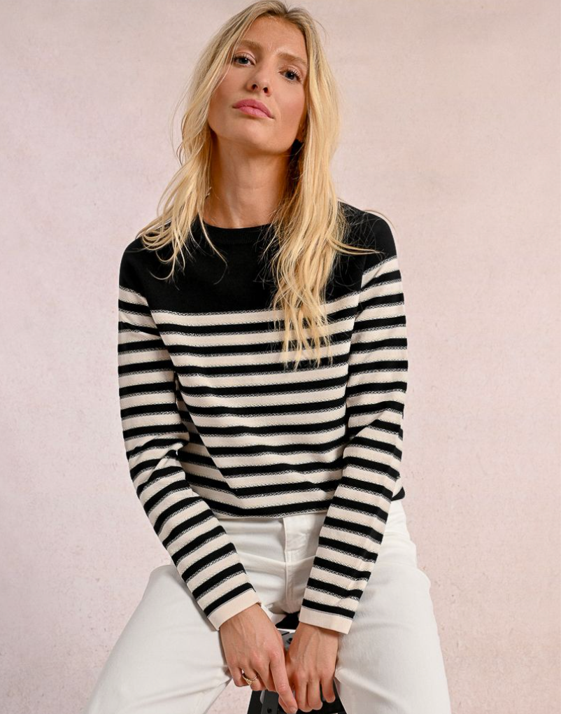 Long Sleeve Striped Sailor Sweater