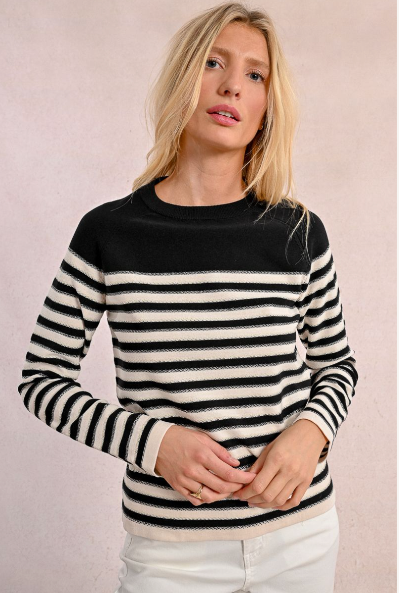 Long Sleeve Striped Sailor Sweater