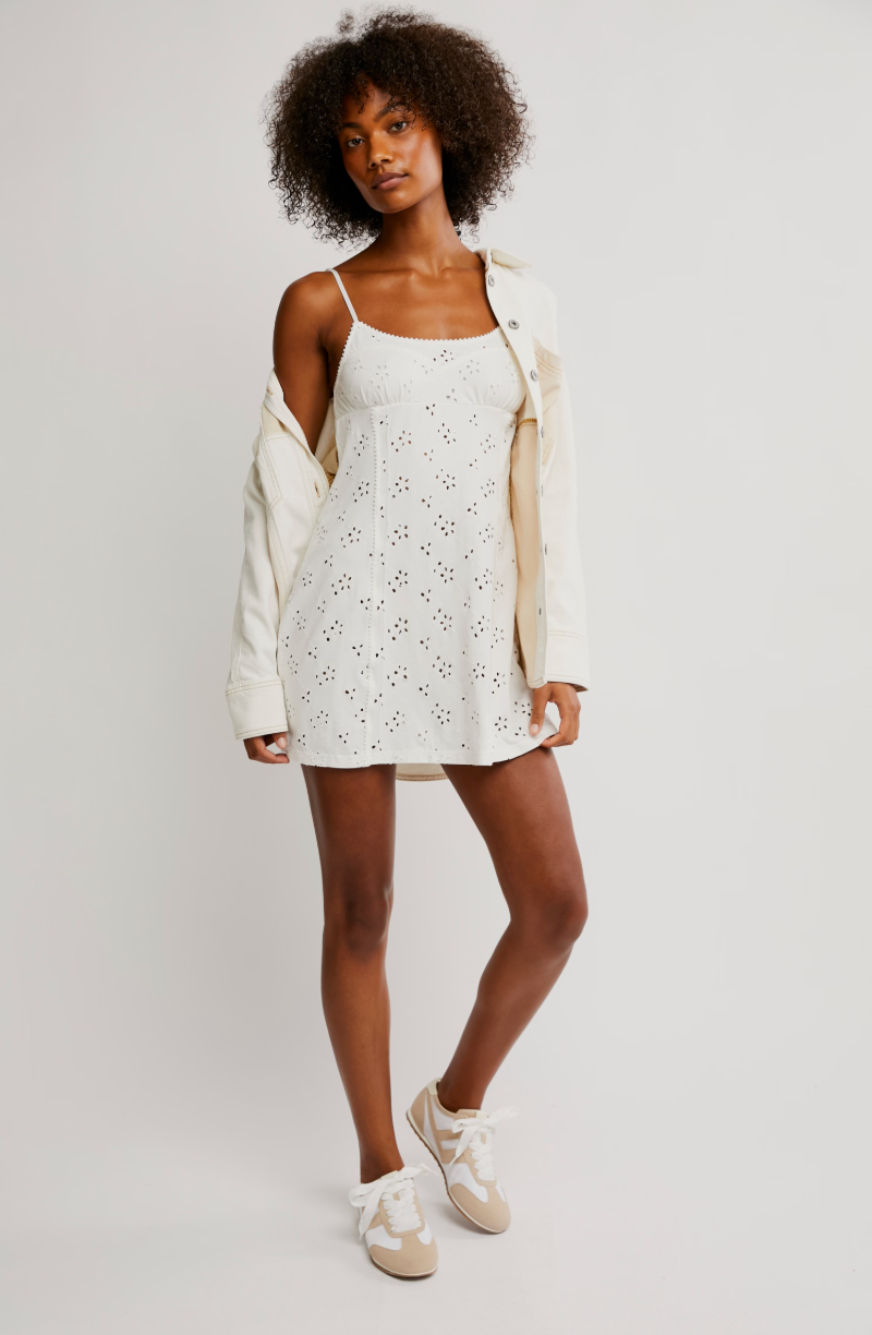 Full Bloom Eyelet Mini Slip