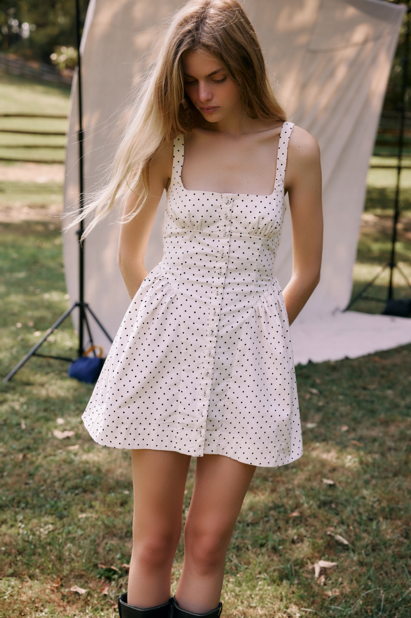 Printed Polka Dot Astrid Mini Dress