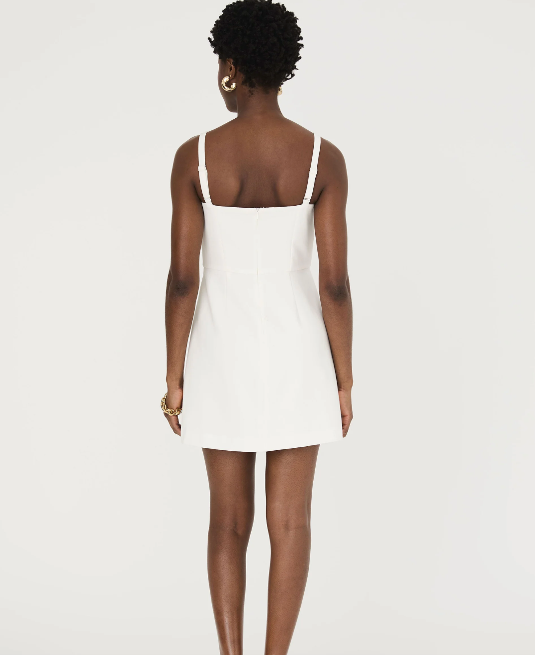 French Connection Whisper Strappy Envelope White Grad Dress