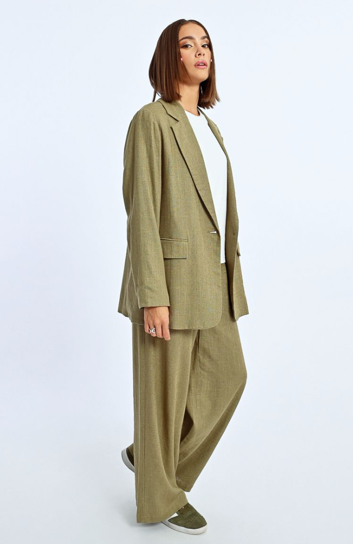 Khaki Linen Blazer