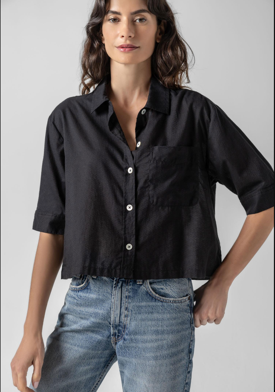 (取寄) リラ P レディース イージー ボタン ダウン ティー Lilla P women Easy Button Down Tee Navy Easy Button Down Tee – Lilla P