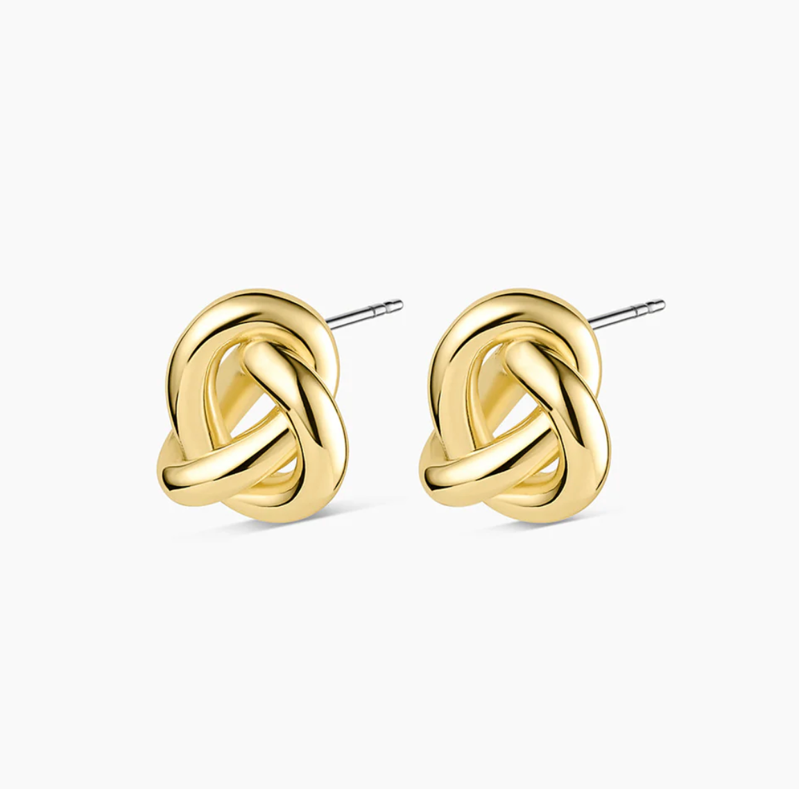 gorjana gold Infinity Knot stud earrings