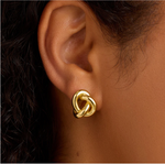 gorjana gold Infinity Knot stud earrings