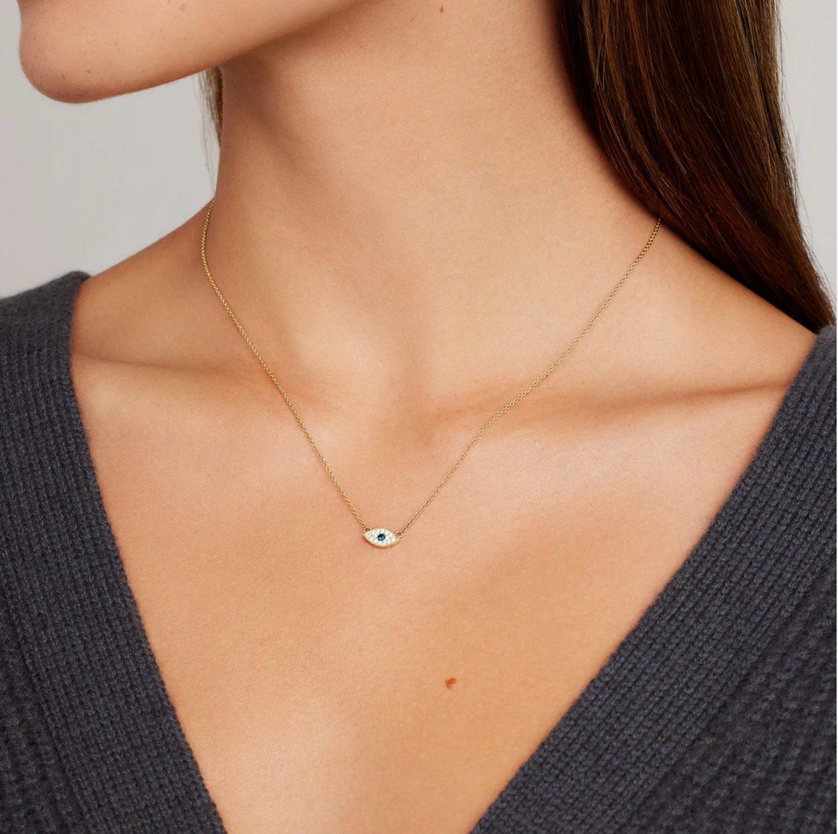 gorjana Evil Eye Charm Necklace
