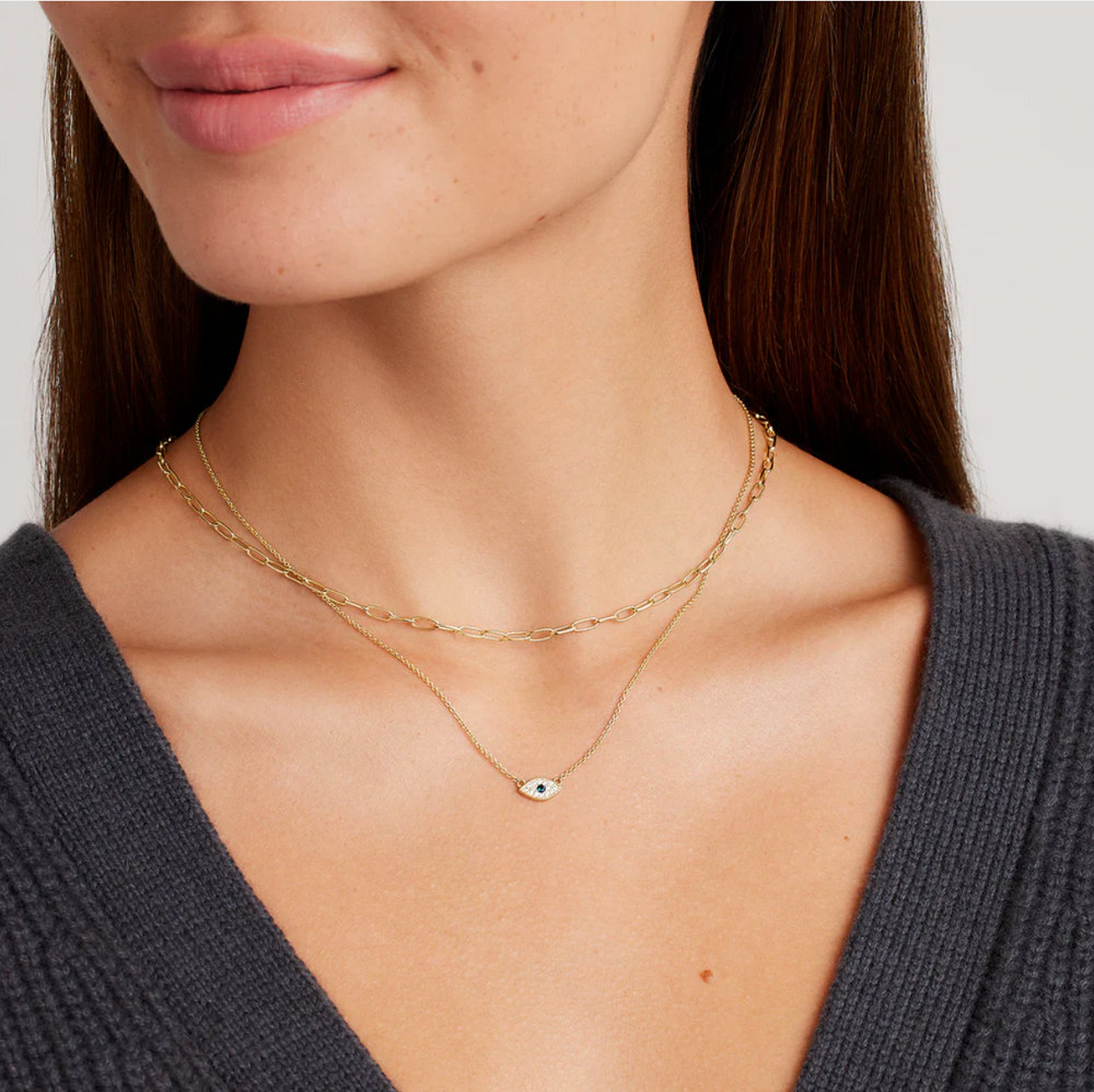 gorjana Evil Eye Charm Necklace