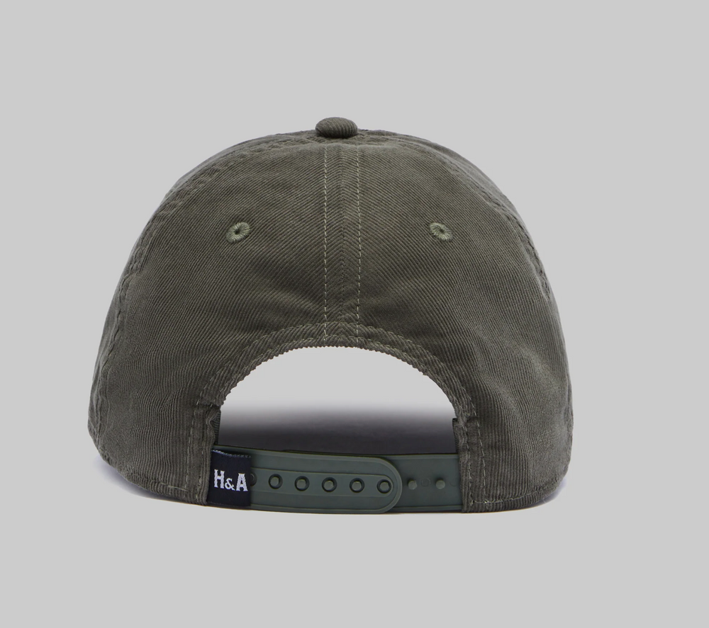 Hamilton & Adams Chainstitch Cord Cap in Olive