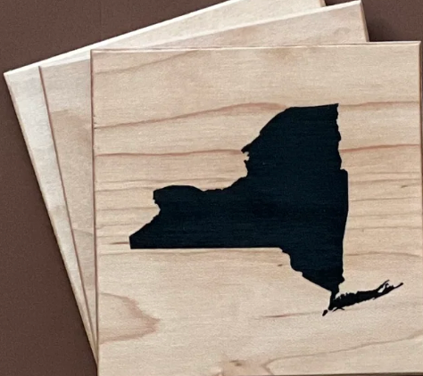 New York State Wooden Coasters