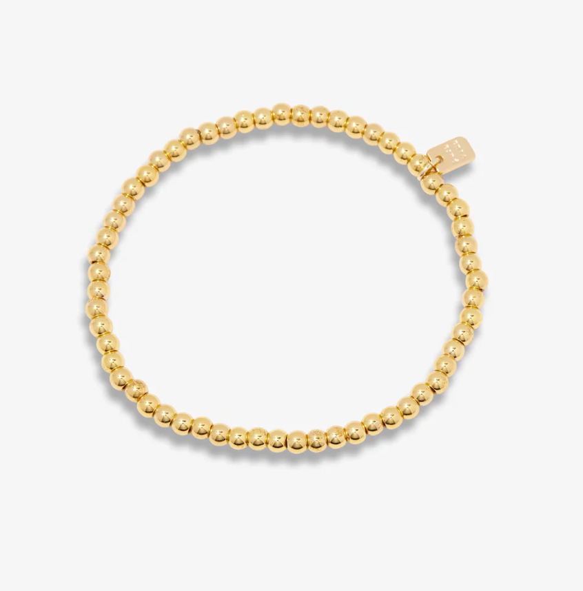 Puravida Harper Gold Bead Stretch bracelet