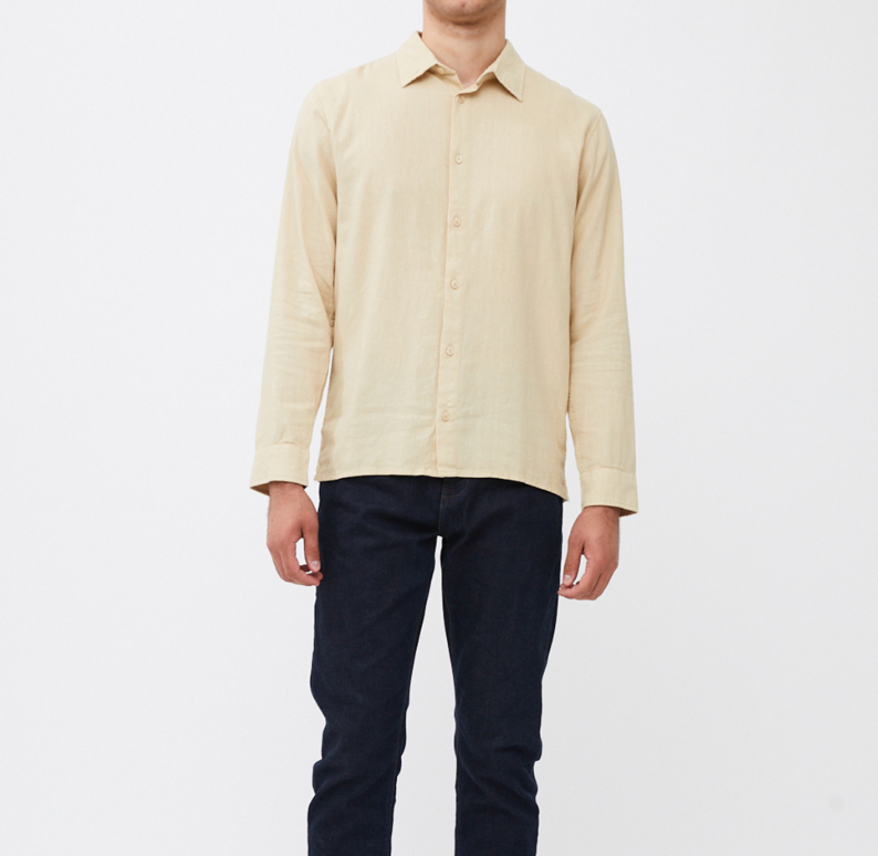 Mens Long Sleeve Linen Shirt