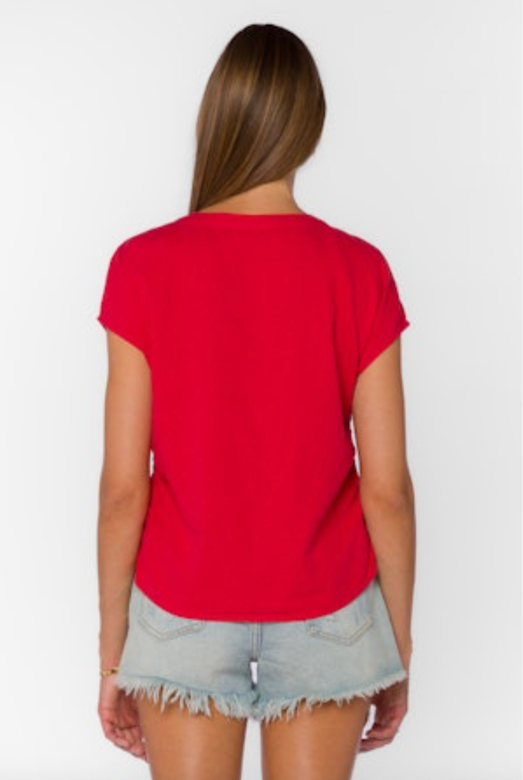 Alena Cap Sleeve Linen Top