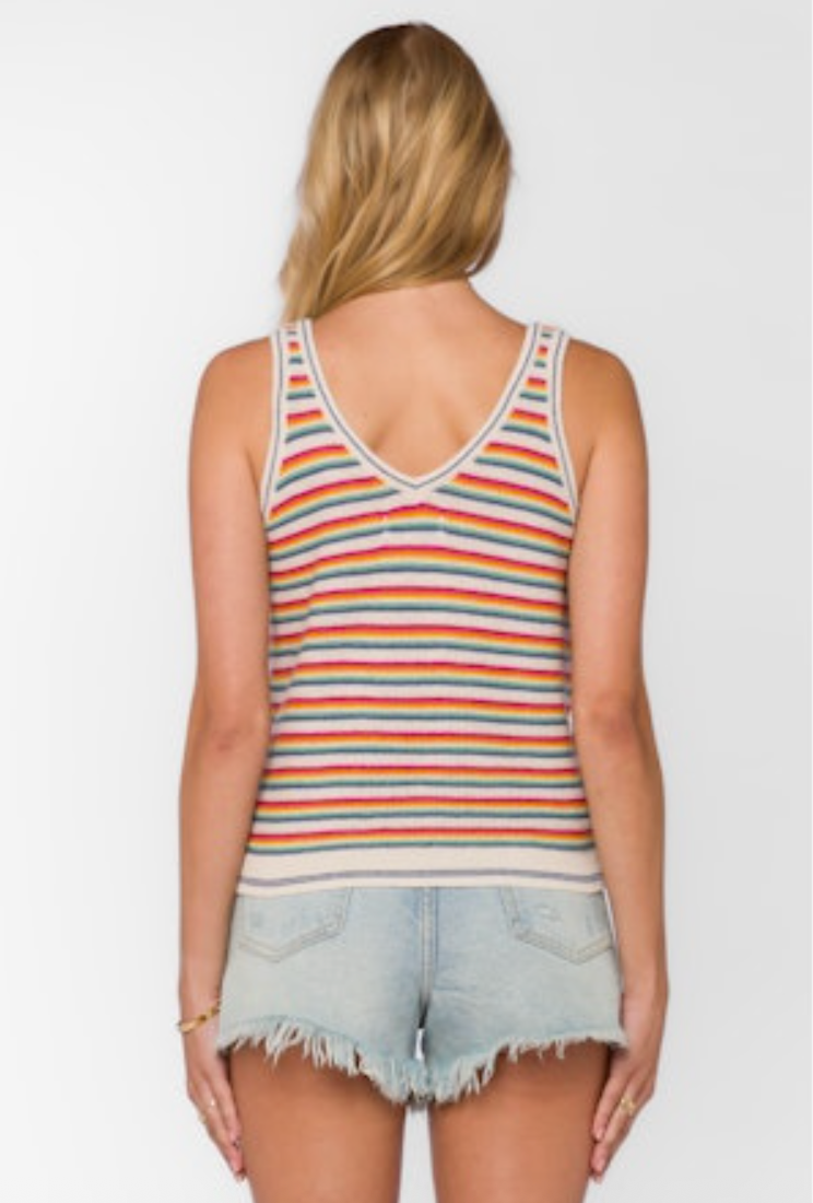 Nadia Rainbow Sweater Tank Top