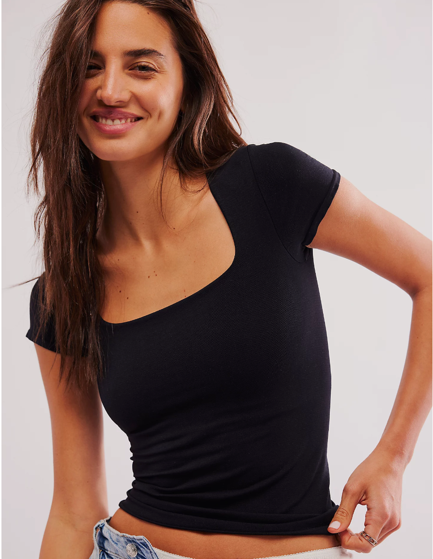 Free People Clean Lines Baby Tee