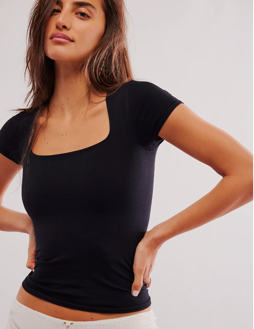 Free People Clean Lines Baby Tee