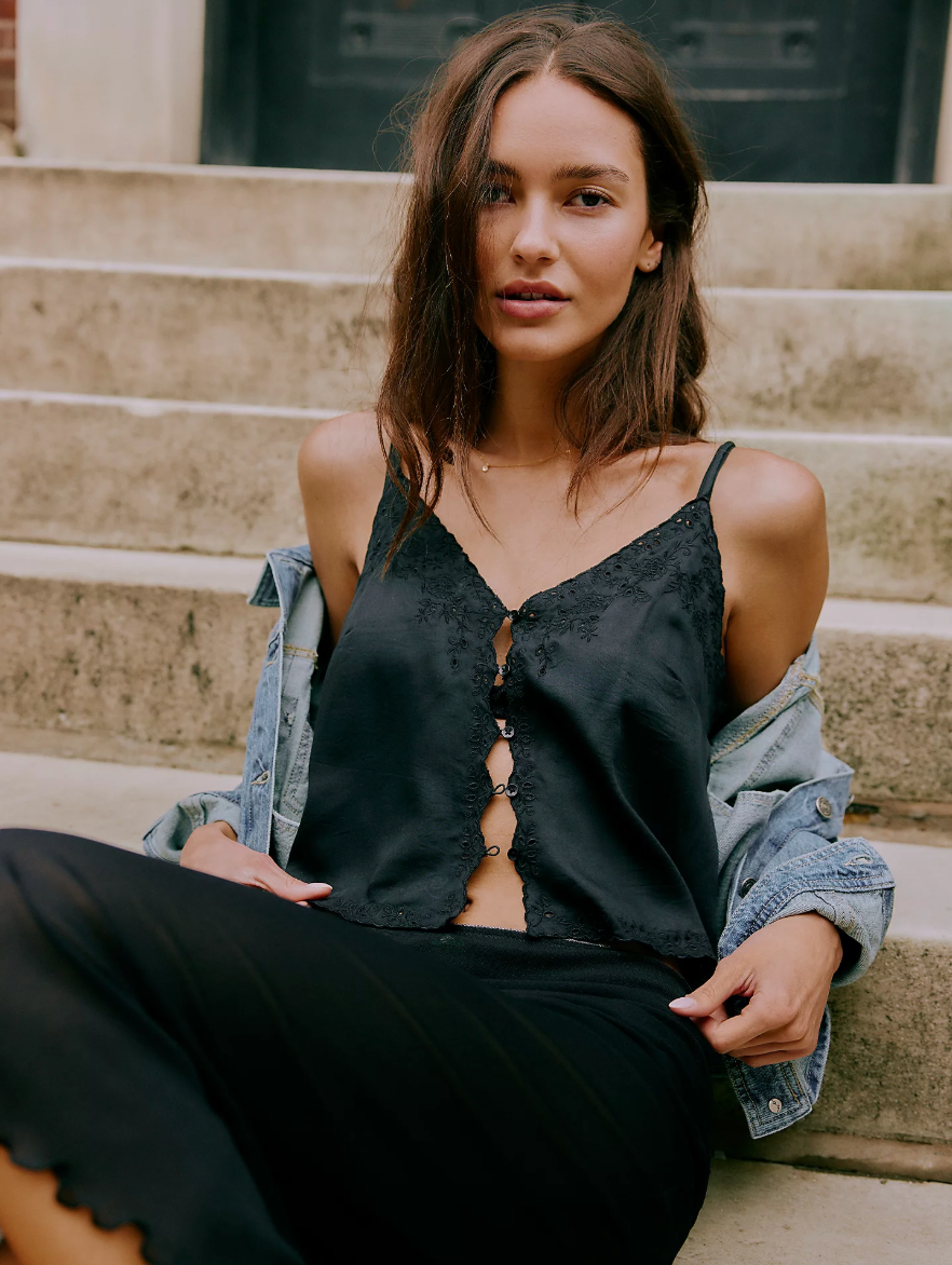 Free People Pieces of You Cami in Black