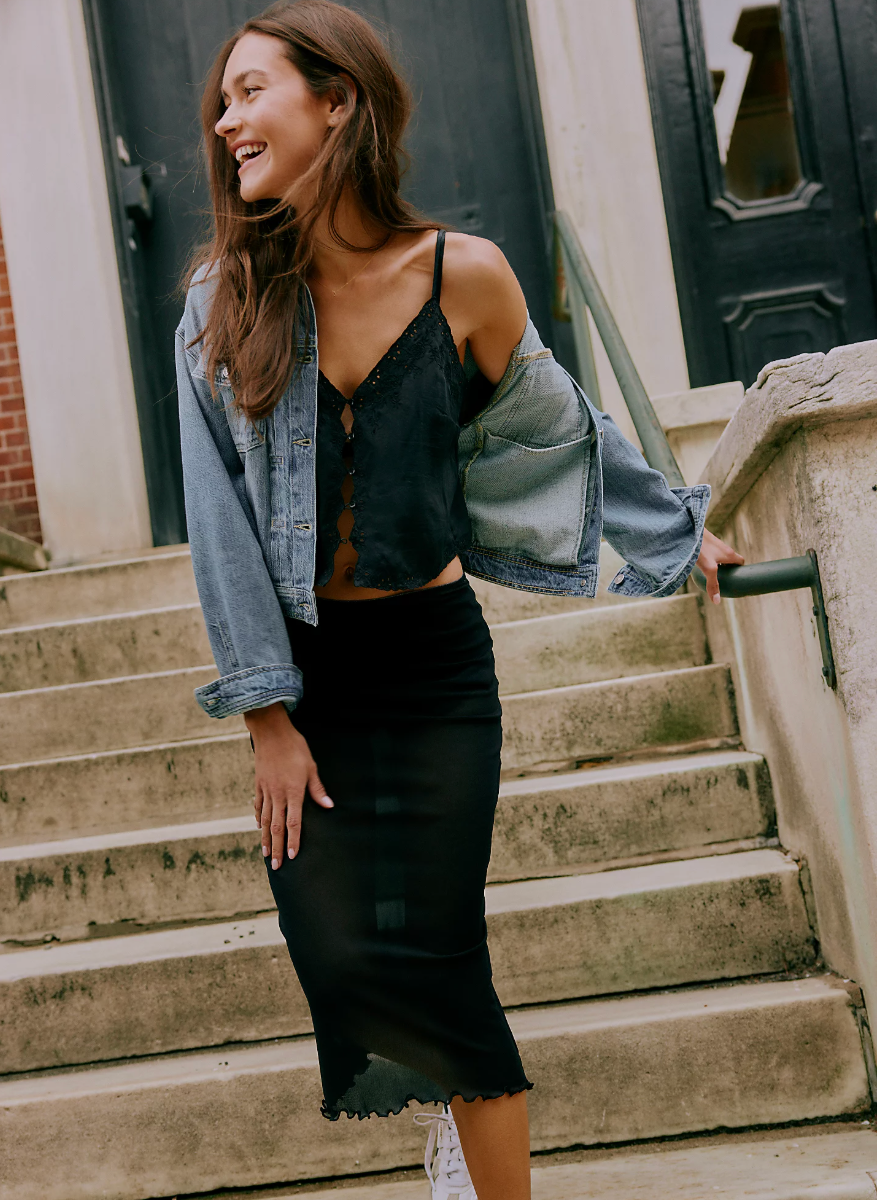 Free People Pieces of You Cami in Black