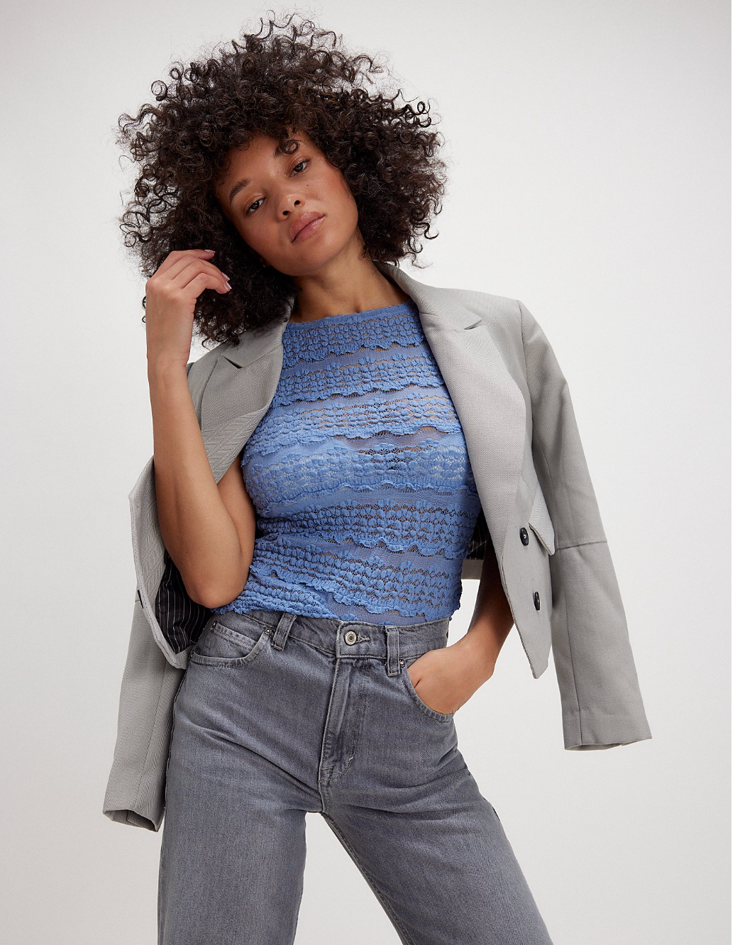 Free People Angelina Lace Baby Tee