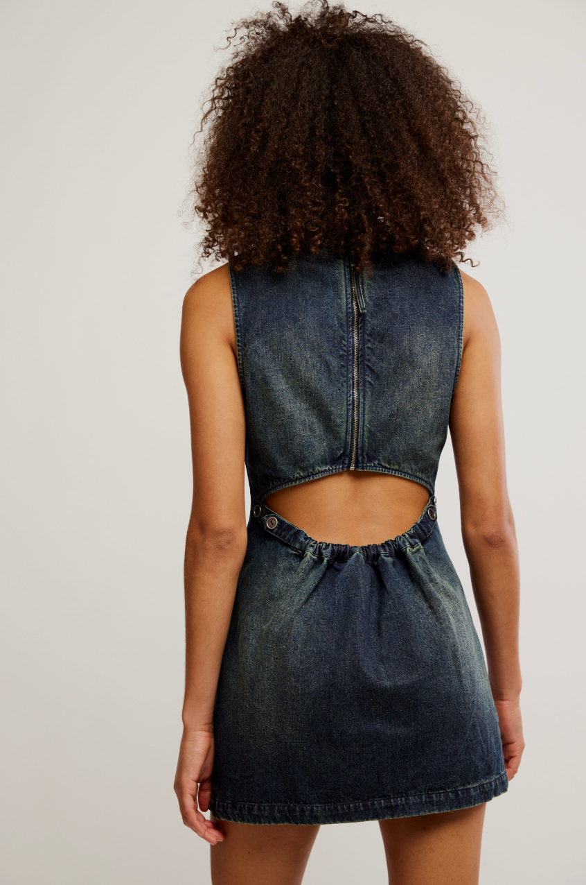 Free People Atlas Denim Mini Dress