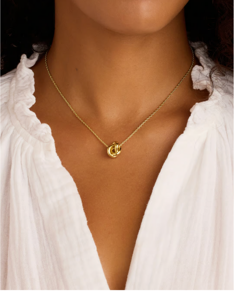 gorjana gold Infinity Knot Necklace