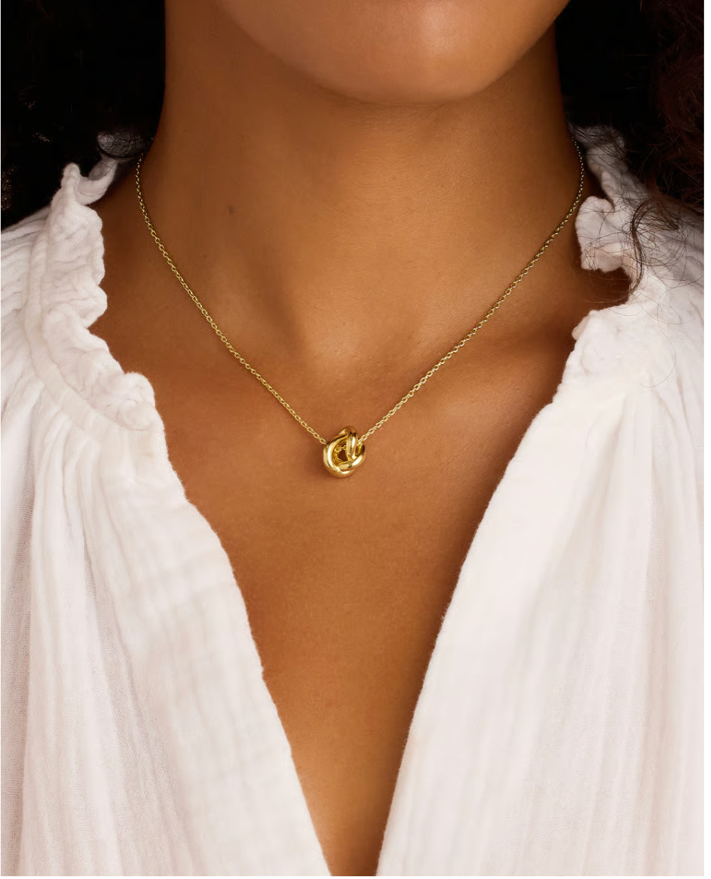 gorjana gold Infinity Knot Necklace