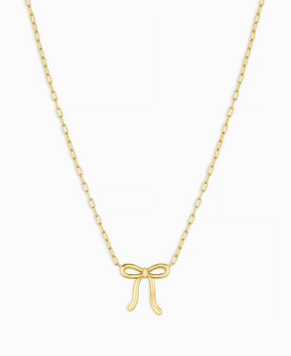gorjana gold Put a Bow on it Necklace