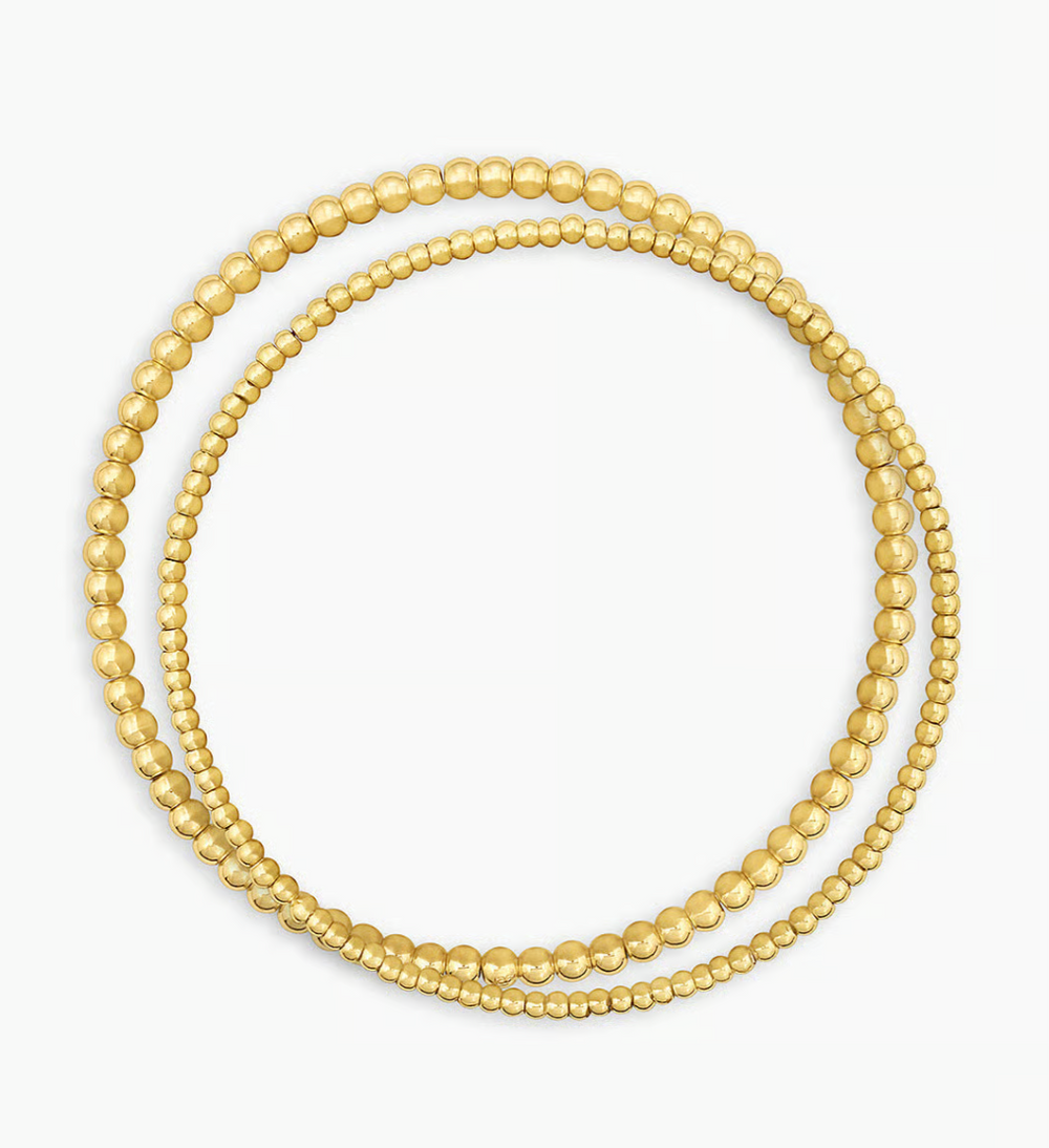 Gorjana Gold Poppy Beaded Bracelet Set of Two