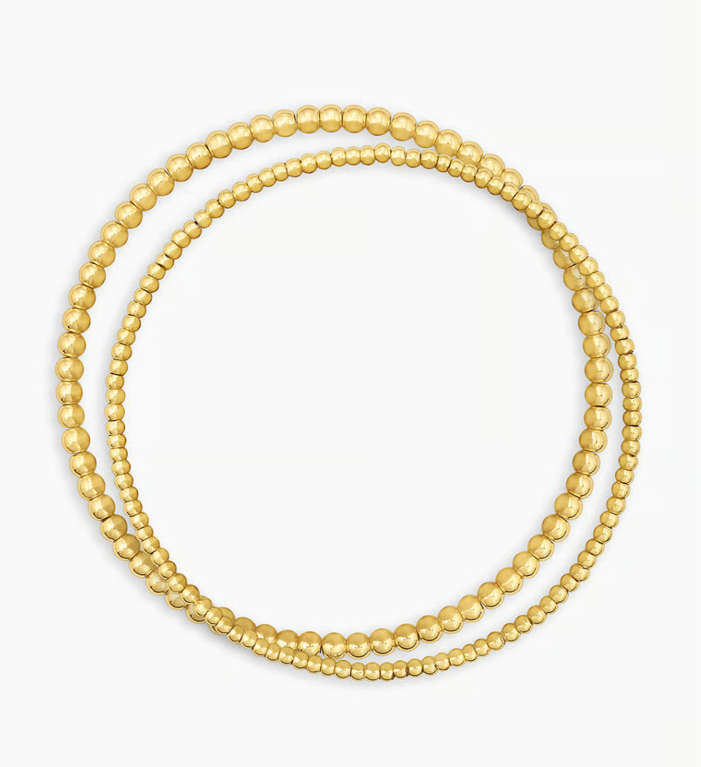 Gorjana Gold Poppy Beaded Bracelet Set of Two