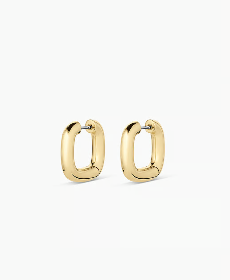 gorjana Charlie Square Gold Huggie Earrings
