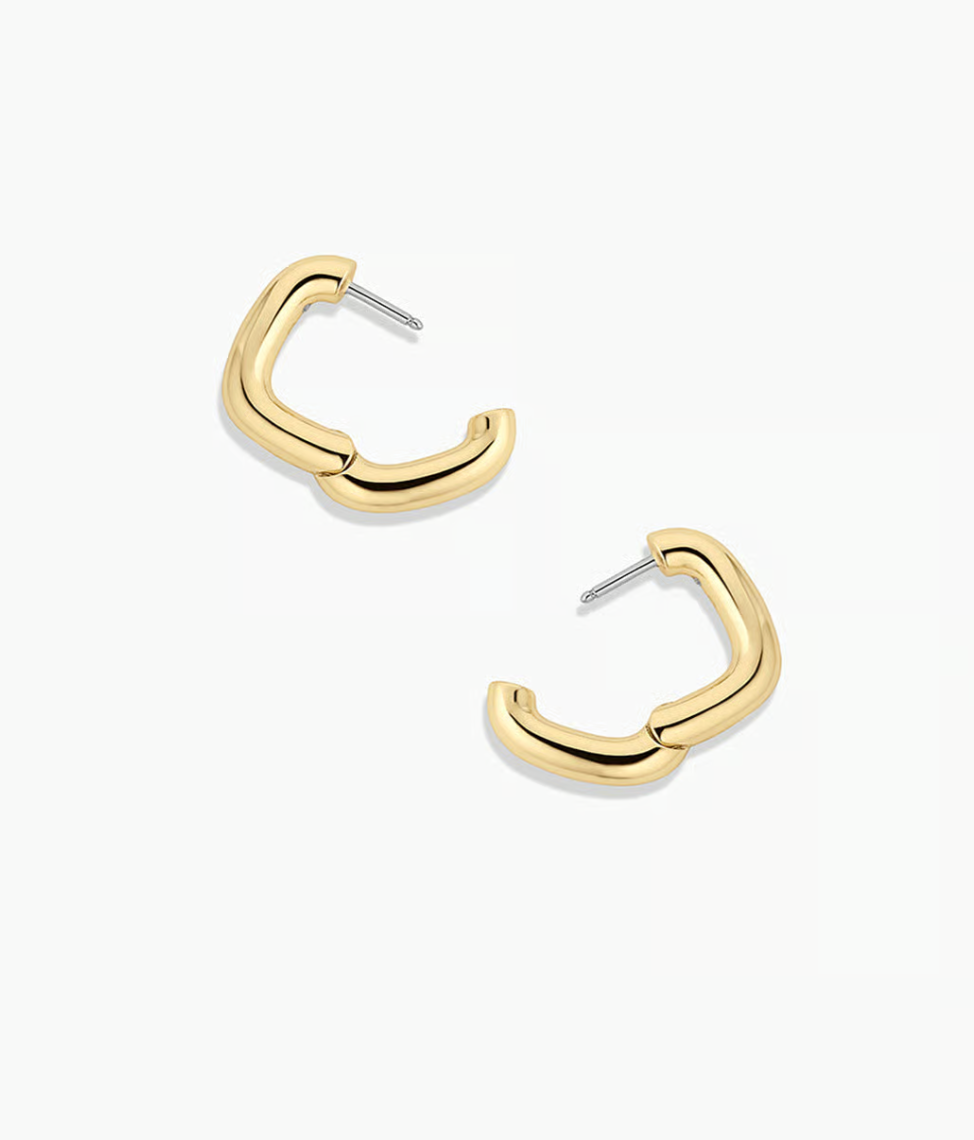 gorjana Charlie Square Gold Huggie Earrings
